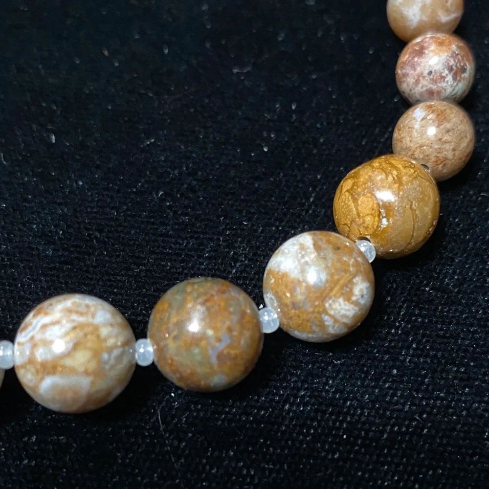 Artisan Natural African Green Opal gemstone silver magnetic clasp necklace